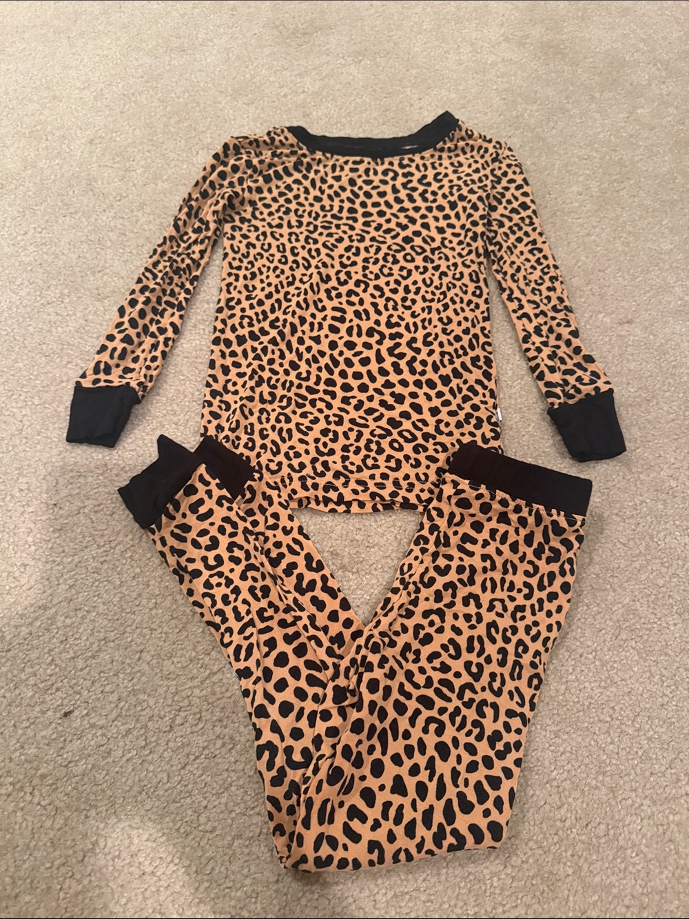 Little sleepies leopard print 2 piece pjs